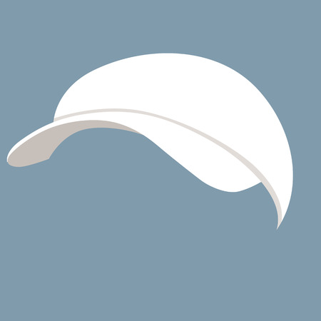 white cap baseball vector illustration flat style frontのイラスト素材