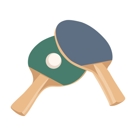 table tennis rackets  vector illustration flat style setのイラスト素材