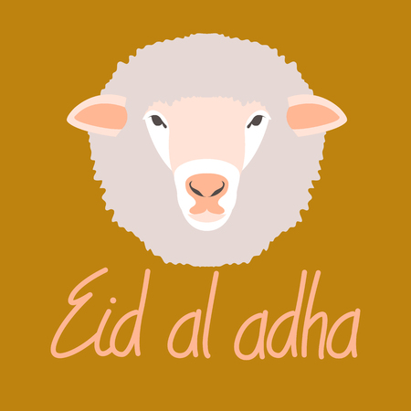 muslim holiday  kurban  bajram  eid al -adha vector illustration  flatのイラスト素材