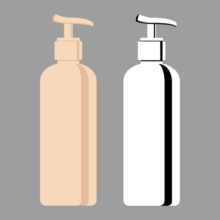 boottle with dispenser  vector illustration flat style front sideのイラスト素材