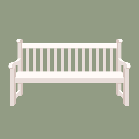 park bench vector illustration flat style front viewのイラスト素材
