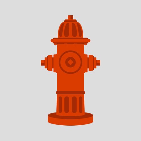 red fire hydrant   vector illustration flat styleのイラスト素材