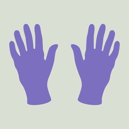 medical gloves, vector illustration ,flat style setのイラスト素材