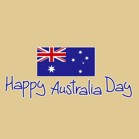 flag of Australia vector illustration , happy australia dayのイラスト素材