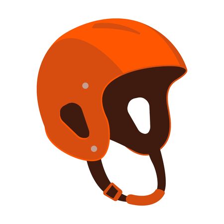 crash helmet, vector illustration,flat style , profile viewのイラスト素材