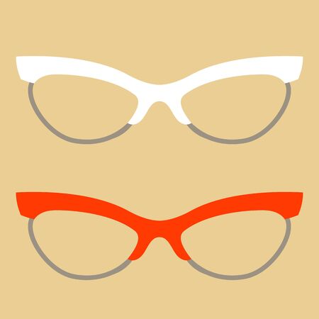 eyeglass frames black,vector illustration,flat style,setのイラスト素材