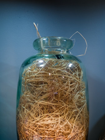 Natural raffia rope for decoration and decoration of the celebration in the bankの写真素材