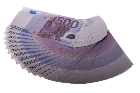 Money euro isolated on white backgroundの写真素材