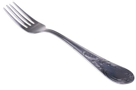 elegant fork isolated on white background