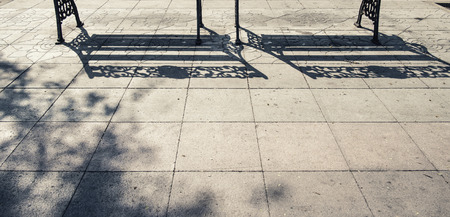 Tree shadow on the white concrete  blackgroundの写真素材