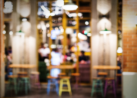 defocused bokeh light, abstract background at nightの写真素材