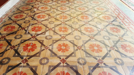 marble tiled floor and background imageの写真素材