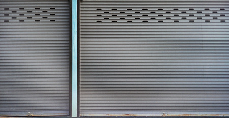 Steel door used to open and close the houseの写真素材