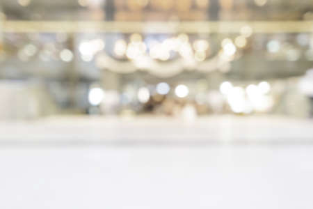 Defocused lights with white blur abstractの写真素材