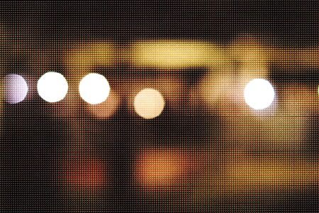 de focused bokeh light, abstract points pattern texture background at nightの写真素材