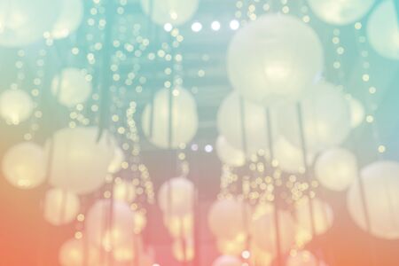 defocused bokeh light, abstract background at night photoの写真素材