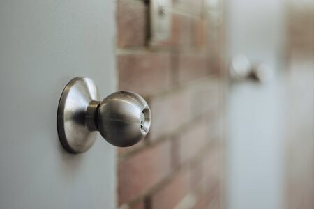 Close up old lock on the doorの写真素材