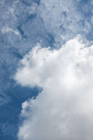 White cloud background and blue sky photo