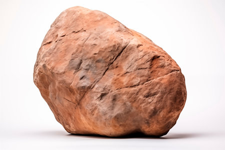 Big stones isolated  on white background AI generatedの素材