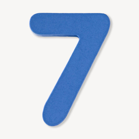 plastic number seven isolated on white background png fileの写真素材