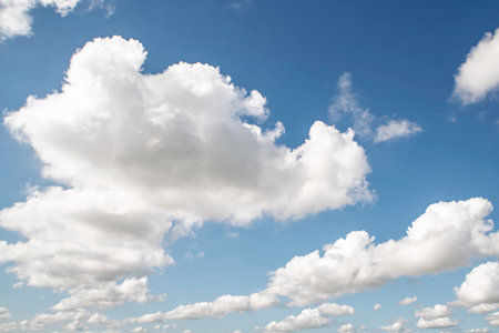 Beautiful clouds with blue sky background. Nature weather
