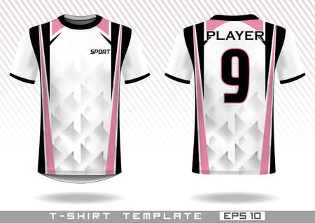 sports t shirt template. uniform design.のイラスト素材