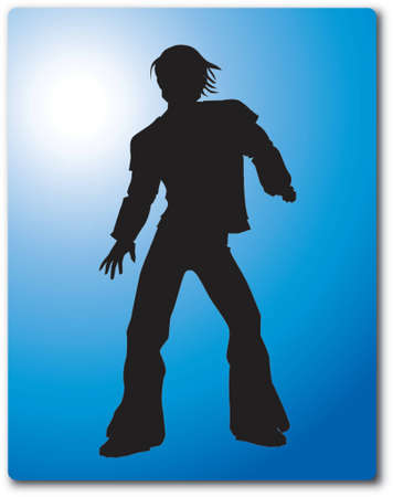 Silhouette of Man illustrationのイラスト素材