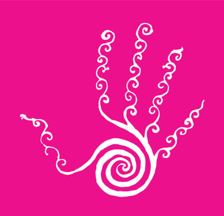 Feminine graphic hand designのイラスト素材