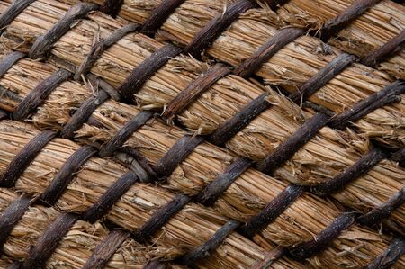 Wicker or rattan basket texture. Basket for straw. High-resolution seamless texture.の写真素材