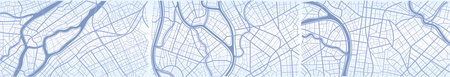 city view. View from above the map buildings. gps map. Detailed view of the city from above....