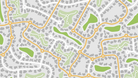 city view. View from above the map buildings. gps map. Detailed view of the city from above....