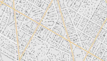 City Exploration Unveiled City Layout with Cartographic Illustration. Widescreen Proportions, Modern Flat Design Streetmap. For Websites, Presentations, and Visual Storytelling. Vector Illustration.のイラスト素材