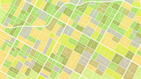 City Exploration Unveiled City Layout with Cartographic Illustration. Widescreen Proportions, Modern Flat Design Streetmap. For Websites, Presentations, and Visual Storytelling. Vector Illustration.のイラスト素材