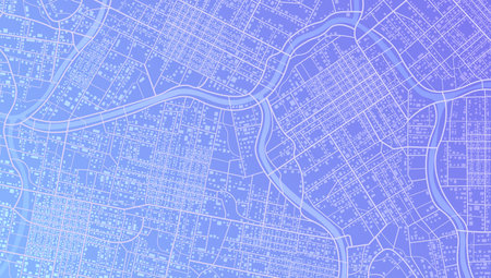 Background map, streets. Skyline urban panorama. Cartography illustration. Widescreen proportion, digital flat design streetmap. Vector City top view. View from above the mapのイラスト素材
