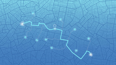 Map city with gps pins. Street, road,. Alternative way with location system. Urban map with...