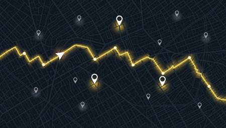 Abstract Transportation Background. Ideal for transportation-related designs, websites, and promotional materials. Vector illustration. Get a top view of the city, showcasing the GPS navigation. and a comprehensive view of the urban landscape.のイラスト素材