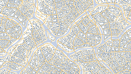 City top view. View from above the map buildings. Gps map. Detailed view of city from above....