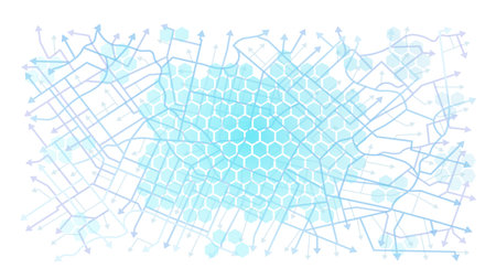 Generic of streets, roads. Abstract navigation plan of urban area. Simple scheme. Background of the...