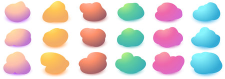 Set of colorful speech bubbles. Quotes frames. remark, mention quotations frame, callout text template. Talk, citation memo or dialog box bubble. Isolated White background. Vector, illustration.のイラスト素材