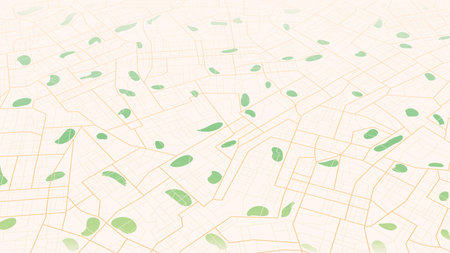 Abstract map with unique lines, geometric background. City top view. Streets, blocks, route for...