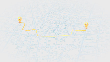 Travel concept. Geolocation and abstract GPS navigation, online navigation map pointer, place mark with map navigation. Travel route planning and map navigation concepts. Vector backgroundのイラスト素材
