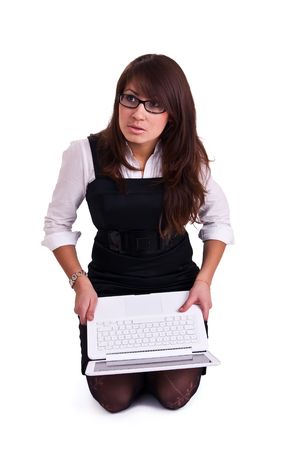 Photo set of the office woman in studio, isolatedの写真素材