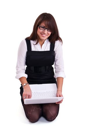 Photo set of the office woman in studio, isolatedの写真素材