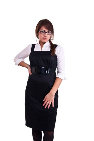 Photo set of the office woman in studio, isolatedの写真素材