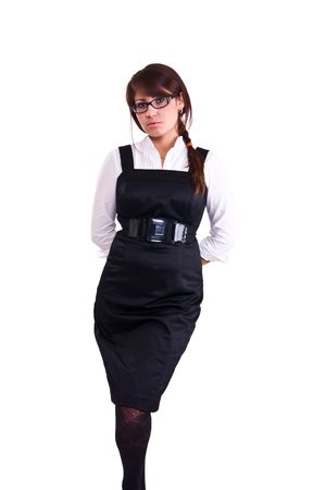 Photo set of the office woman in studio, isolatedの写真素材