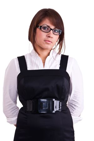 Photo set of the office woman in studio, isolatedの写真素材