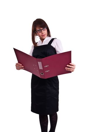 Photo set of the office woman in studio, isolatedの写真素材