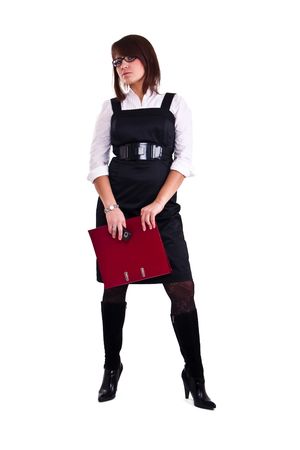 Photo set of the office woman in studio, isolatedの写真素材