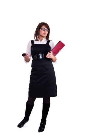 Photo set of the office woman in studio, isolatedの写真素材