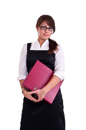 Photo set of the office woman in studio, isolatedの写真素材